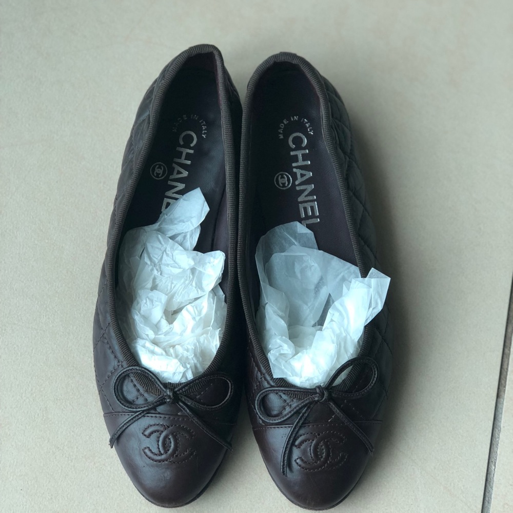 Brown Chanel Ballerina flats